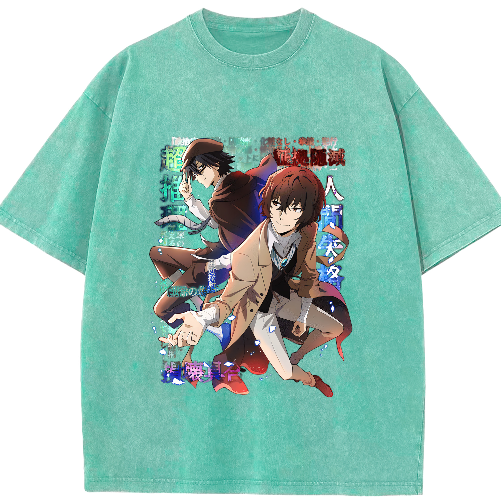 （画像用） 文豪ストレイドッグス Bungo Stray Dogs 綿100% ヴィンテージ風 半袖Tシャツ（フロントプリント）